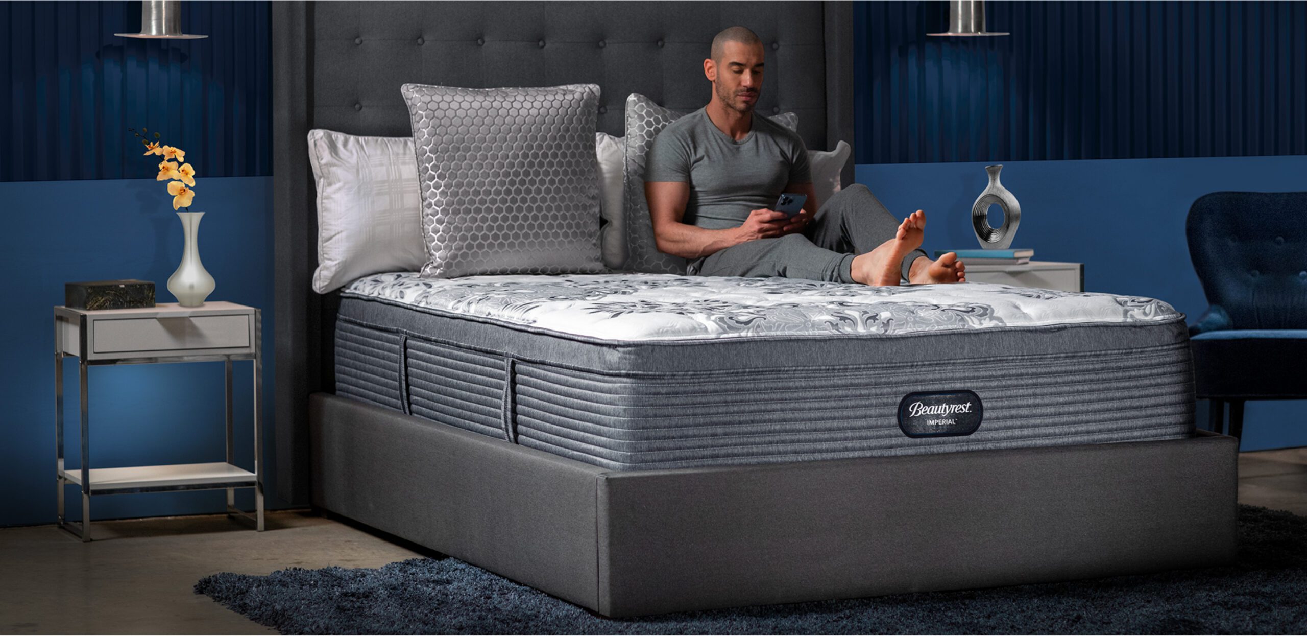 Matelas RESORT LAKE, de la collection Beautyrest Resort de Simmons, allie  technologie et douceur.